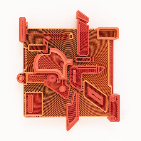 Michael Walsh: DigiGlyph 2 Vortex (Red and Gold)